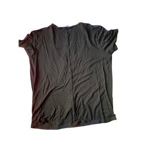 The row black blouse.